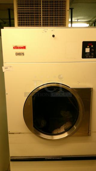 CISSELL COMMERCIAL 75LB TUMBLER DRYER!
BUYER MUST REMOVE ON PICKUP DAY.