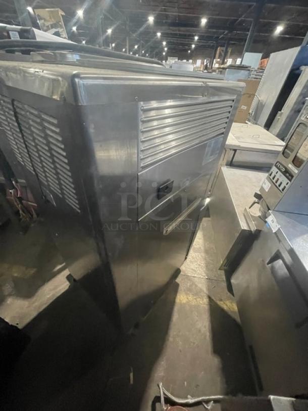 Taylor Commercial Stainless Steel Electric Powered Dual Flavor/Twist Soft Serve Ice Cream/Frozen Yogurt Machine! With 2 Hoppers & 3 Dispensers! With Drip Tray! Model: Y754-33 SN: J2076476! 208/230V 3 Phase! On Casters! - Image 4 of 7