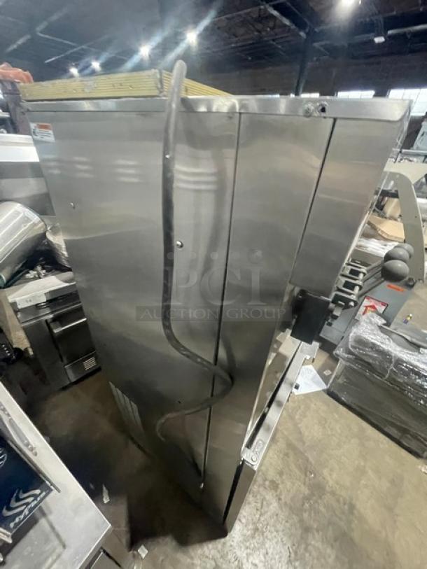 Electro-Freeze Freedom 360 Series Commercial Stainless Steel Air-Cooled Dual Flavor Twist Soft Serve Ice Cream/Frozen Yogurt Machine! With 2 Hoppers & 3 Dispensers! Model: 88TN-CMT-213 SN: A2F105! 230V 1 Phase! On Legs! - Image 3 of 9