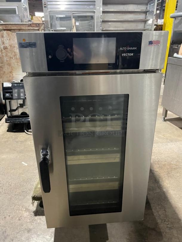 Alto-Shaam! 2020 Late Model! Vector Series Commercial Stainless Steel Electric Powered Half Size Multi-Cook Oven! With 4 Individual Cooking Chambers! With Wire Oven Racks! Model: VMC-H4H SN: 2800409-000! 208-240V 3 Phase! - Image 1 of 8