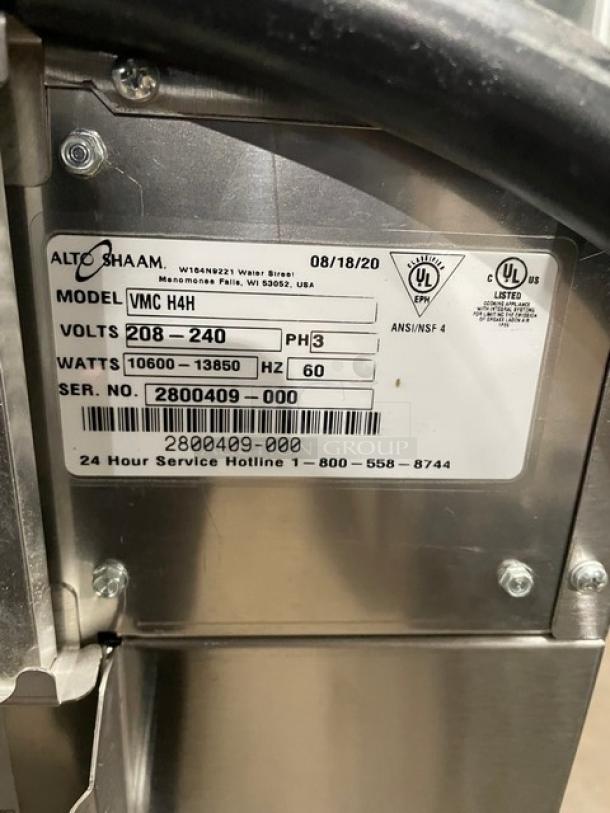 Alto-Shaam! 2020 Late Model! Vector Series Commercial Stainless Steel Electric Powered Half Size Multi-Cook Oven! With 4 Individual Cooking Chambers! With Wire Oven Racks! Model: VMC-H4H SN: 2800409-000! 208-240V 3 Phase! - Image 5 of 8