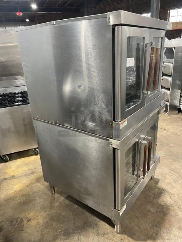 Vulcan Commercial Stainless Steel Natural Gas Powered Double Stacked Convection Oven! With Wire Oven Racks! Model: SG4D-1 SN: 48-1487331! On Legs! 2X Your Bid Makes One Unit! - Image 2 of 10