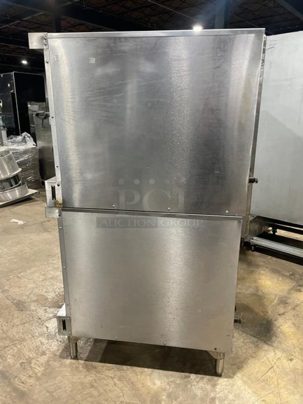 Vulcan Commercial Stainless Steel Natural Gas Powered Double Stacked Convection Oven! With Wire Oven Racks! Model: SG4D-1 SN: 48-1487331! On Legs! 2X Your Bid Makes One Unit! - Image 3 of 10