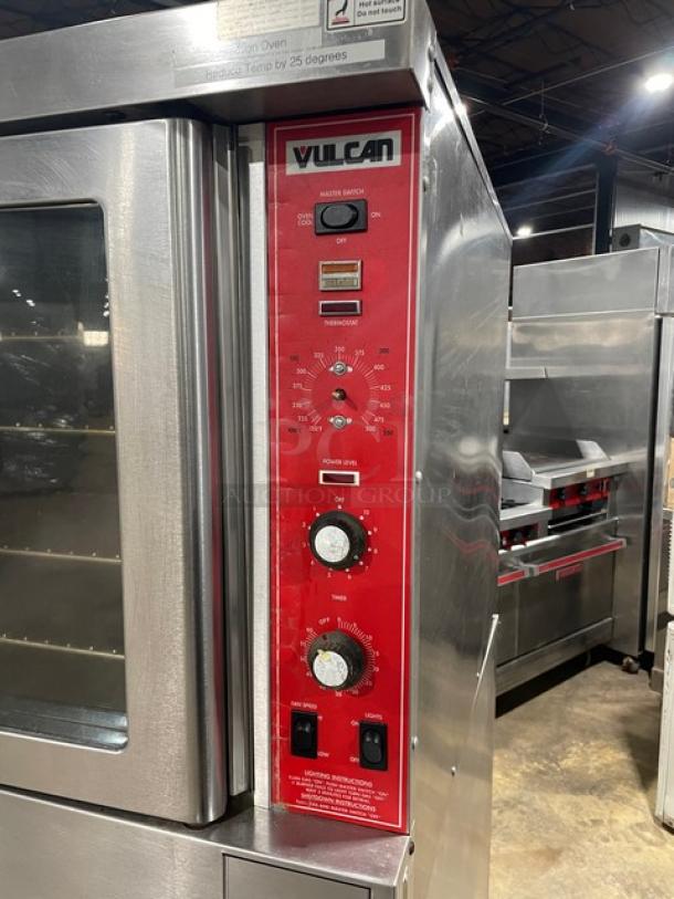 Vulcan Commercial Stainless Steel Natural Gas Powered Double Stacked Convection Oven! With Wire Oven Racks! Model: SG4D-1 SN: 48-1487331! On Legs! 2X Your Bid Makes One Unit! - Image 7 of 10