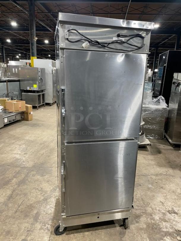 Winston Industries Cvap 4000A-Series Commercial Stainless Steel Electric Powered Half Door Heated Holding Cabinet! With Pass-Through Doors! With Built In Pan Holding Racks! Model: HA4522GE SN: 20010919-011! 120V 1 Phase! On Casters! - Image 4 of 10