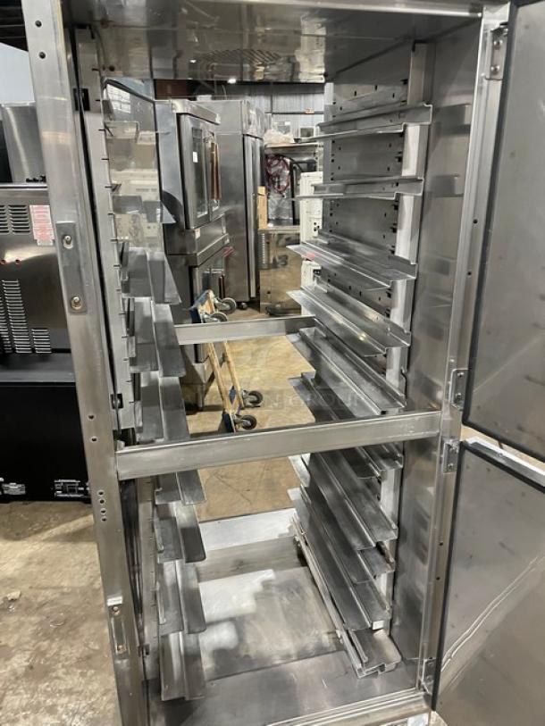 Winston Industries Cvap 4000A-Series Commercial Stainless Steel Electric Powered Half Door Heated Holding Cabinet! With Pass-Through Doors! With Built In Pan Holding Racks! Model: HA4522GE SN: 20010919-011! 120V 1 Phase! On Casters! - Image 5 of 10