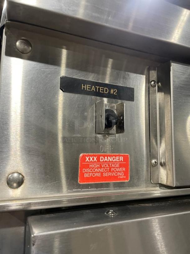 Winston Industries Cvap 4000A-Series Commercial Stainless Steel Electric Powered Half Door Heated Holding Cabinet! With Pass-Through Doors! With Built In Pan Holding Racks! Model: HA4522GE SN: 20010919-011! 120V 1 Phase! On Casters! - Image 8 of 10
