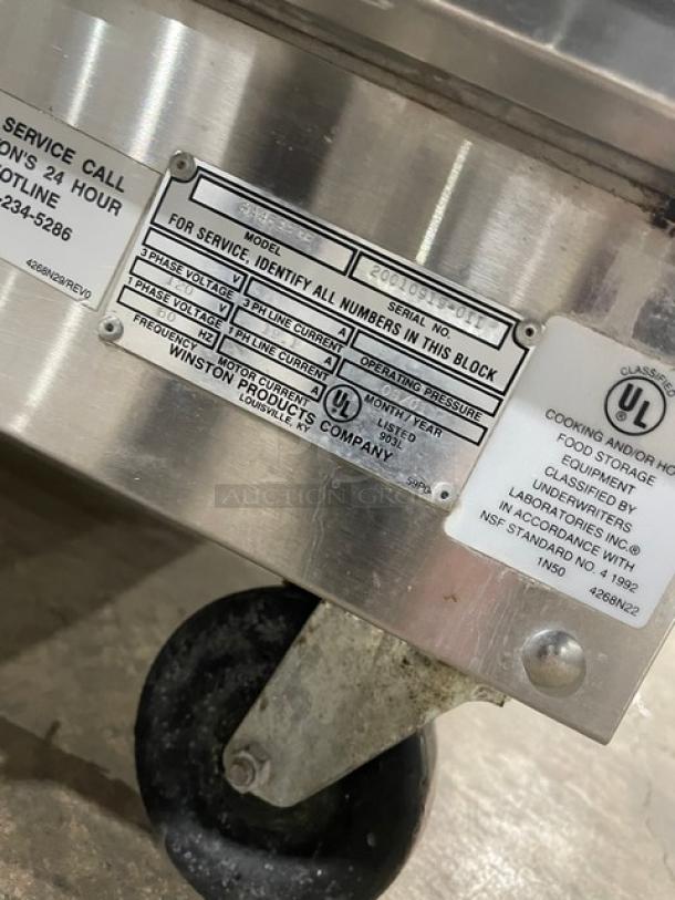 Winston Industries Cvap 4000A-Series Commercial Stainless Steel Electric Powered Half Door Heated Holding Cabinet! With Pass-Through Doors! With Built In Pan Holding Racks! Model: HA4522GE SN: 20010919-011! 120V 1 Phase! On Casters! - Image 9 of 10