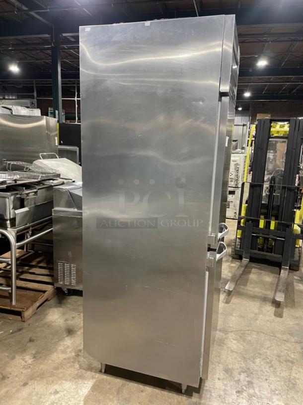 Beverage-Air Prestige Plus Series Commercial Stainless Steel Solid Half Door Reach In Refrigerator! Energy Star Certified! With Poly Coated Wire Rack & Built In Pan Holding Rack! Model: PR1-1AHS-XDX SN: 29309.12403! 115V 1 Phase! On Legs! - Image 3 of 11