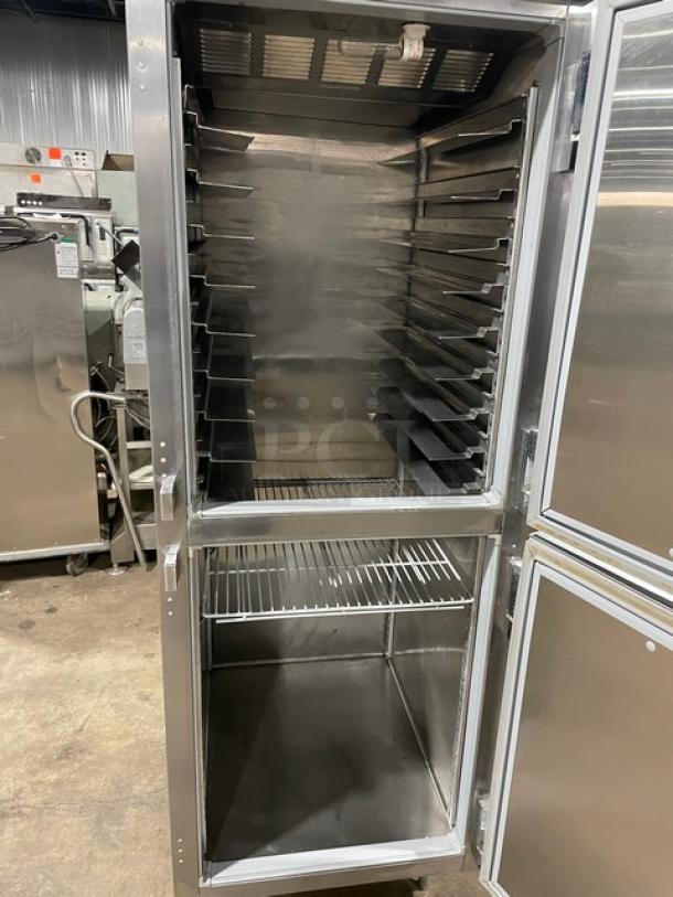 Beverage-Air Prestige Plus Series Commercial Stainless Steel Solid Half Door Reach In Refrigerator! Energy Star Certified! With Poly Coated Wire Rack & Built In Pan Holding Rack! Model: PR1-1AHS-XDX SN: 29309.12403! 115V 1 Phase! On Legs! - Image 5 of 11