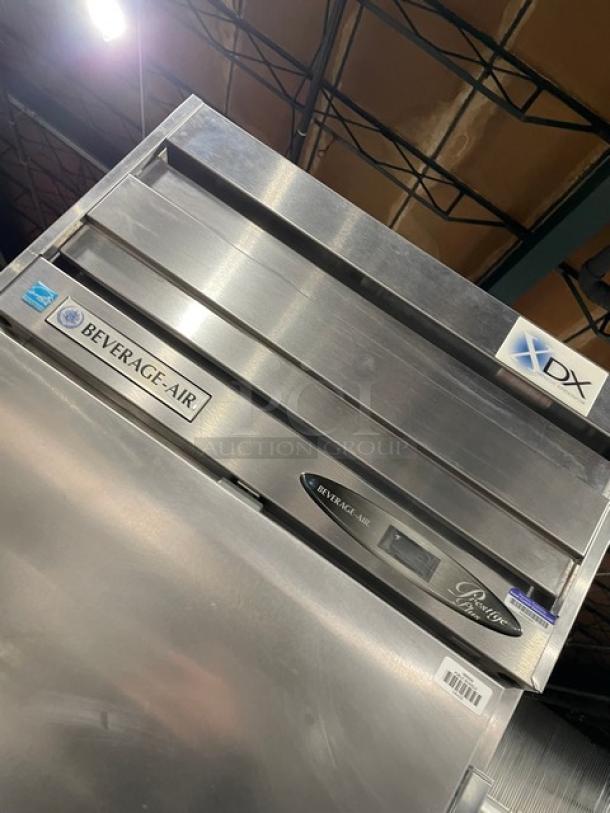 Beverage-Air Prestige Plus Series Commercial Stainless Steel Solid Half Door Reach In Refrigerator! Energy Star Certified! With Poly Coated Wire Rack & Built In Pan Holding Rack! Model: PR1-1AHS-XDX SN: 29309.12403! 115V 1 Phase! On Legs! - Image 10 of 11