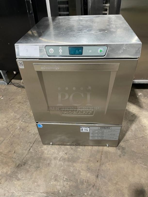Hobart! New Body Style! Advansys Series Commercial Stainless Steel High Temperature Undercounter Dishwasher! Energy Star Certified! With Full Size Peg Rack! Model: LXER SN: 231215981! 120/208-240V 1 Phase! - Image 1 of 9