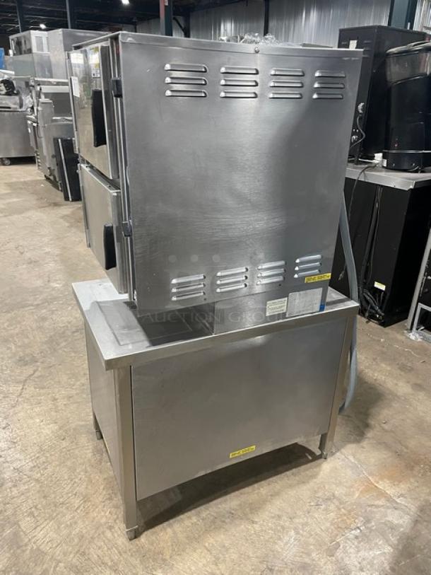 Groen HyPer Steam Series Commercial Stainless Steel Electric Powered Double Stack 6 Pan Convection Steamer! With Individual Compartment Controls! With Built-In Pan Holding Racks! With Lower & Upper Delime Ports! Model: HY-6E SN: J77943-1-1 M12! 208V! On Bullet Feet Legs! - Image 2 of 10