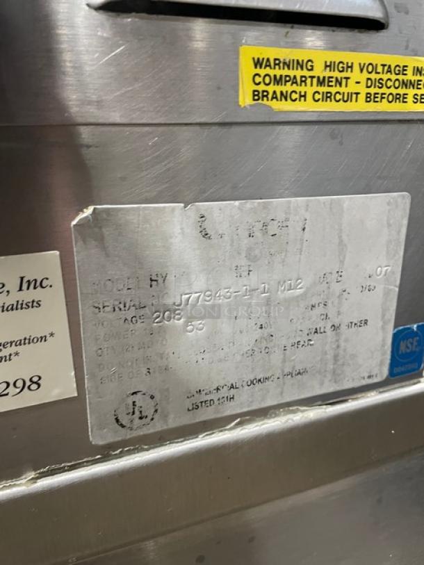 Groen HyPer Steam Series Commercial Stainless Steel Electric Powered Double Stack 6 Pan Convection Steamer! With Individual Compartment Controls! With Built-In Pan Holding Racks! With Lower & Upper Delime Ports! Model: HY-6E SN: J77943-1-1 M12! 208V! On Bullet Feet Legs! - Image 9 of 10