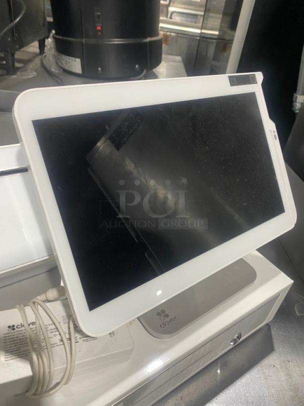 Clover Commercial White Countertop Touch Screen POS System! With Clover Receipt Printer & Cash Drawer! SN: C0S1UQ20360216! All One Money! - Image 6 of 10