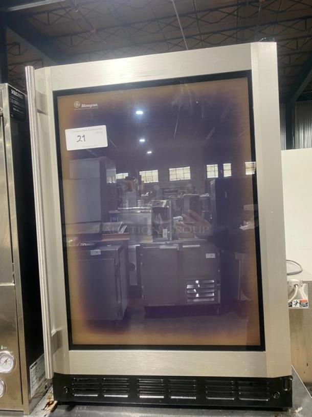Monogram Commercial Single Door Refrigerated Countertop Beverage Center! Model: ZDBT240PABS SN: MT070441! 120V! - Image 1 of 8