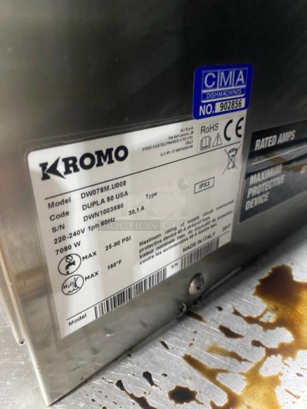 CMA Commercial Stainless Steel High Temperature Undercounter Dishwasher! Energy Star Certified! Model: UC50E SN: 902856! 220V-240V 1 Phase! - Image 4 of 9