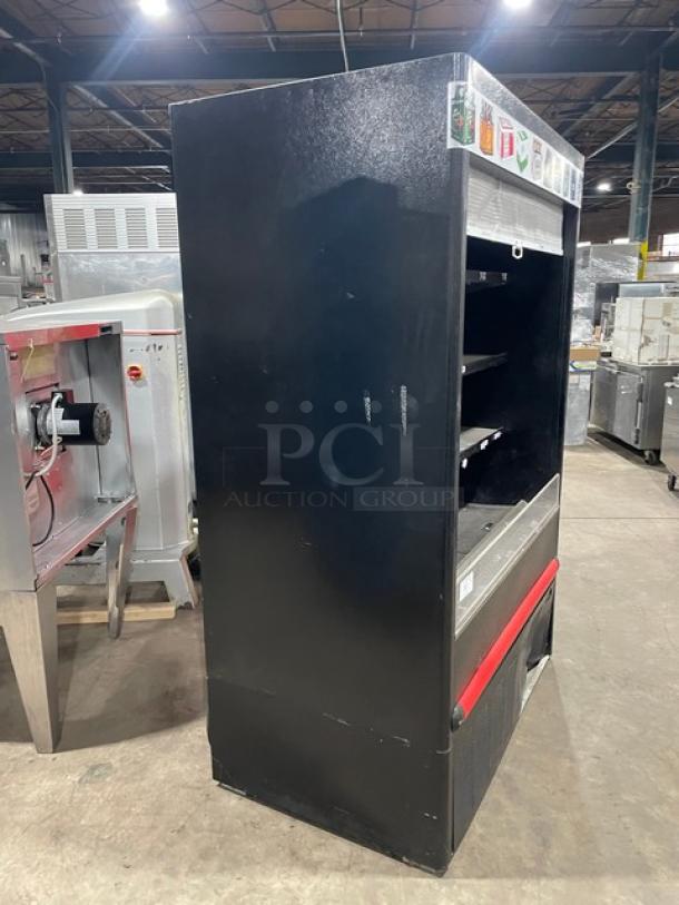 Master-Bilt Commercial Black 4-Tier Refrigerated Open Grab-N-Go Merchandiser Display Case! With Pull-Down Night Curtain! Model: BMOA-48 SN: 167086 OCC01! - Image 2 of 7