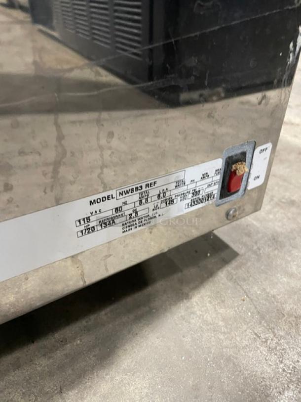 Natura Commercial Stainless Steel Electric Powered Countertop Refrigerated Water Dispenser! With 3 Tap Faucets! Model: NWSB3 REF SN: 1433001014! 115V! On Legs! - Image 6 of 7