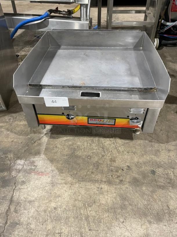 Eagle Group Red Hots Series Commercial Stainless Steel Countertop Flat Griddle! With Thermostatic Controls! With Back & Side Splash! On Legs! - Image 1 of 6