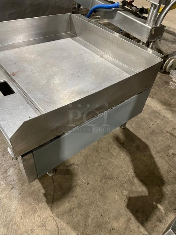 Eagle Group Red Hots Series Commercial Stainless Steel Countertop Flat Griddle! With Thermostatic Controls! With Back & Side Splash! On Legs! - Image 2 of 6