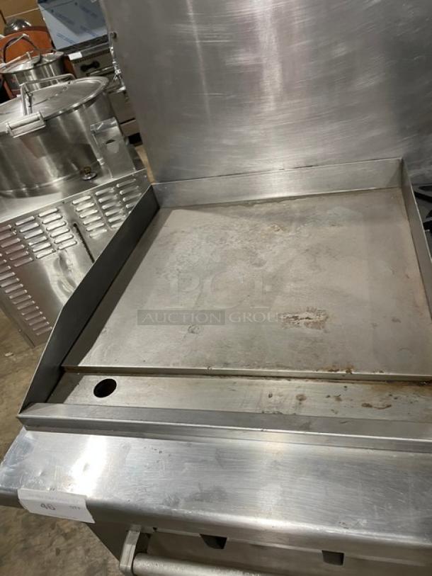 Therma-Tek Commercial Stainless Steel Natural Gas Powered Flat Griddle/2 Burner Split Top Range/Oven Combo! With Back Splash! Model: TMDS36-24G-2-1N SN: 11K02659C! On Legs! - Image 7 of 10