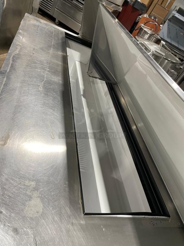 True Commercial Stainless Steel 3 Door Refrigerated Bain Marie Style Mega Top Salad/Sandwich Prep Table! With Poly Coated Wire Racks! Model: TSSU-72-18 SN: 1-4477571! 115V 1 Phase! On Casters! - Image 8 of 9