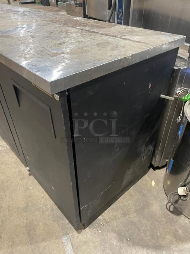 True Commercial Black 3 Door Refrigerated Kegerator! With Single-Tower Quadruple Tap! With Stainless Steel Worktop! Model: TBB-4 SN: 7528133! 115V 1 Phase! - Image 2 of 9