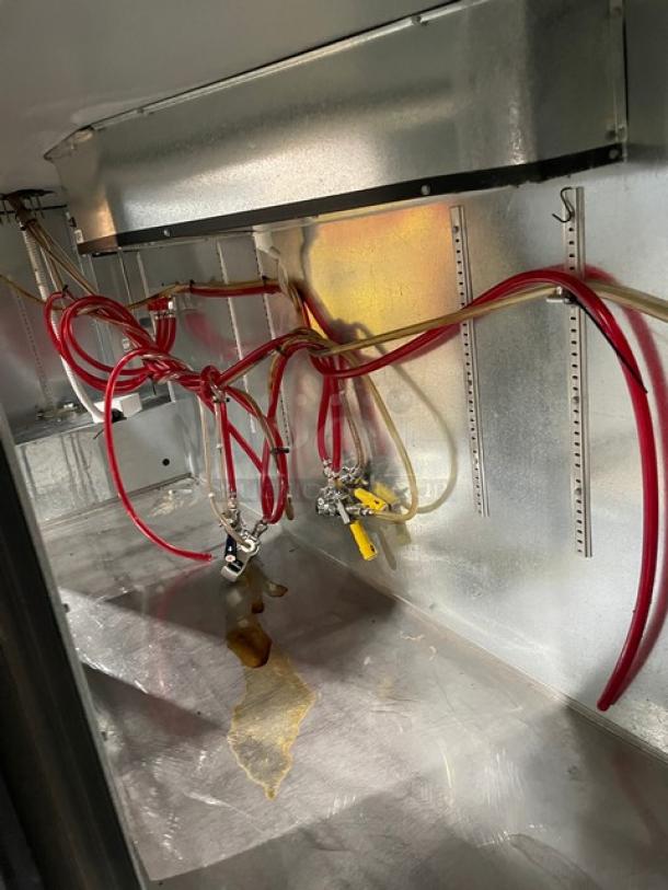 True Commercial Black 3 Door Refrigerated Kegerator! With Single-Tower Quadruple Tap! With Stainless Steel Worktop! Model: TBB-4 SN: 7528133! 115V 1 Phase! - Image 7 of 9
