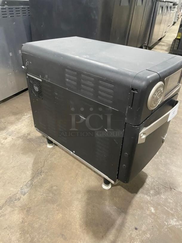 WOW! Like New! TurboChef! 2021 Late Model! Chipotle Style Commercial Electric Powered Countertop Ventless Rapid Cook Turbo Oven! Cook Press Edition! With Crank Bar! Model: NGO SN: NGOTD43642! 208/240V 1 Phase! On Legs! - Image 3 of 9