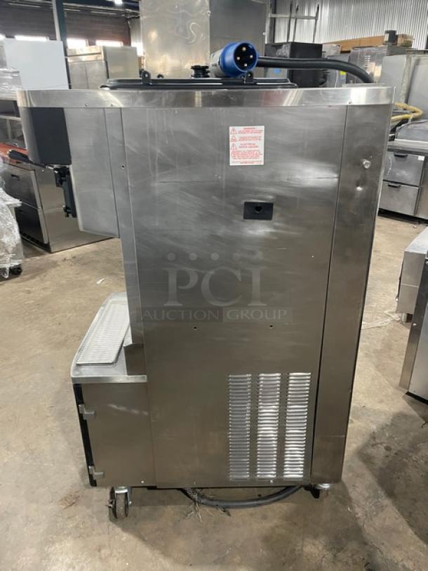 Taylor Commercial Stainless Steel Electric Powered  Combination Shake/Soft Serve Ice Cream/Frozen Yogurt Machine! With Enclosed Syrup Cabinet Base! With Drip Tray & Built-In Utensil Organizer! Model: C602-33 SN: M2064790! 208-230V 3 Phase! On Casters! - Image 2 of 12