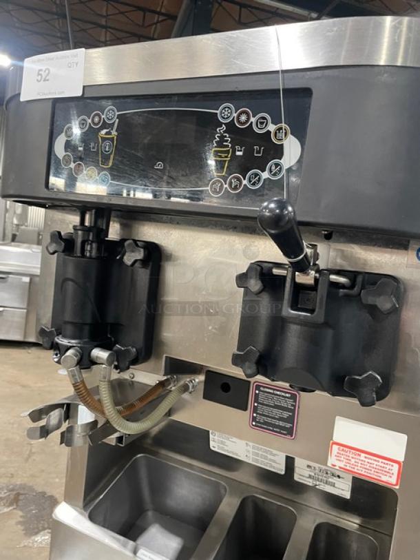 Taylor Commercial Stainless Steel Electric Powered  Combination Shake/Soft Serve Ice Cream/Frozen Yogurt Machine! With Enclosed Syrup Cabinet Base! With Drip Tray & Built-In Utensil Organizer! Model: C602-33 SN: M2064790! 208-230V 3 Phase! On Casters! - Image 6 of 12