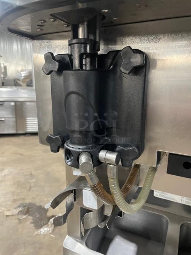 Taylor Commercial Stainless Steel Electric Powered  Combination Shake/Soft Serve Ice Cream/Frozen Yogurt Machine! With Enclosed Syrup Cabinet Base! With Drip Tray & Built-In Utensil Organizer! Model: C602-33 SN: M2064790! 208-230V 3 Phase! On Casters! - Image 7 of 12