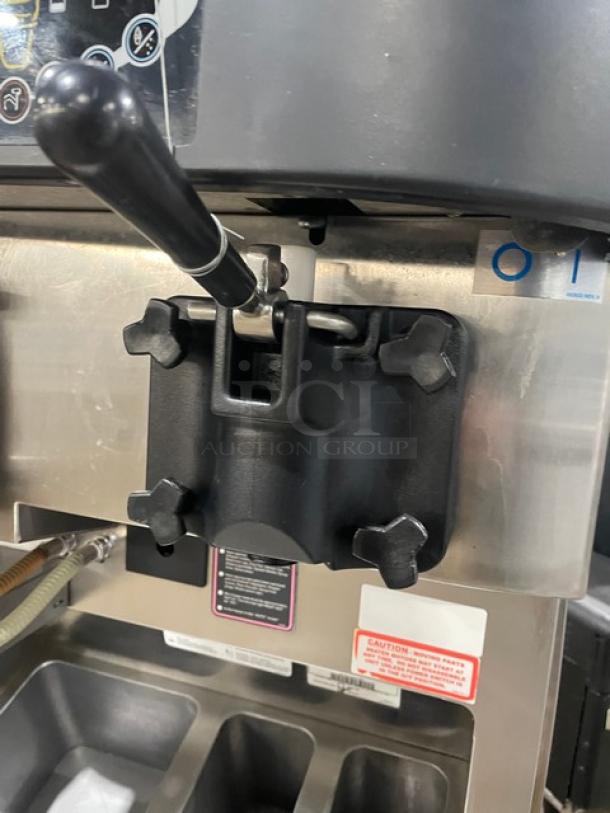 Taylor Commercial Stainless Steel Electric Powered  Combination Shake/Soft Serve Ice Cream/Frozen Yogurt Machine! With Enclosed Syrup Cabinet Base! With Drip Tray & Built-In Utensil Organizer! Model: C602-33 SN: M2064790! 208-230V 3 Phase! On Casters! - Image 8 of 12