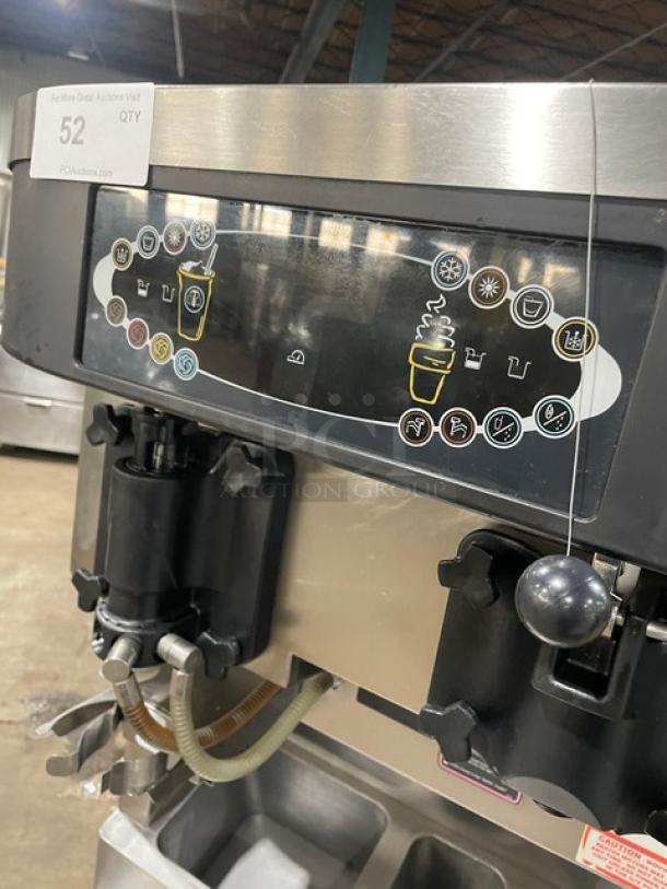 Taylor Commercial Stainless Steel Electric Powered  Combination Shake/Soft Serve Ice Cream/Frozen Yogurt Machine! With Enclosed Syrup Cabinet Base! With Drip Tray & Built-In Utensil Organizer! Model: C602-33 SN: M2064790! 208-230V 3 Phase! On Casters! - Image 9 of 12