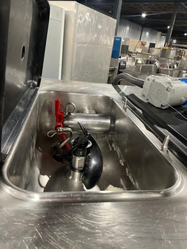Taylor Commercial Stainless Steel Electric Powered  Combination Shake/Soft Serve Ice Cream/Frozen Yogurt Machine! With Enclosed Syrup Cabinet Base! With Drip Tray & Built-In Utensil Organizer! Model: C602-33 SN: M2064790! 208-230V 3 Phase! On Casters! - Image 10 of 12