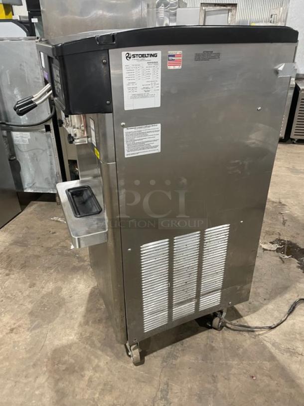SWEET! Stoelting By Vollrath! Late Model! Commercial Stainless Steel Floor Style Dual Soft Serve Ice Cream/Frozen Yogurt Machine! With 2 Hoppers & 3 Flavor Dispensers! Model: F231-38I2-2XGC SN: 6220908N! 208-240V 1 Phase! On Casters! Working When Removed! - Image 2 of 10