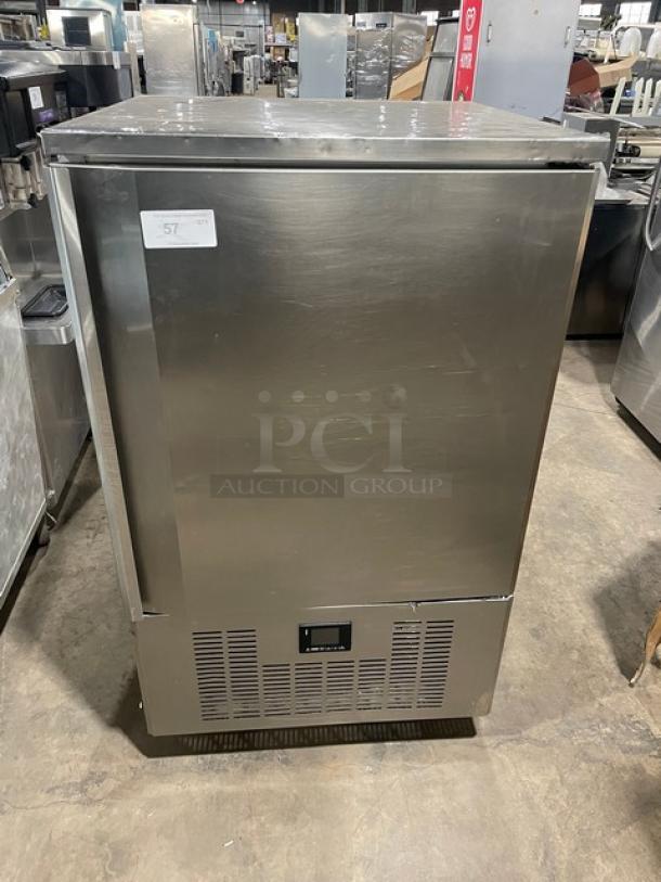 Evco Commercial Stainless Steel Solid Single Door Reach In Blast Chiller/Shock Freezer! With Built In Pan Holding Rack! Model: GN600BT! 110V! On Casters! - Image 1 of 10
