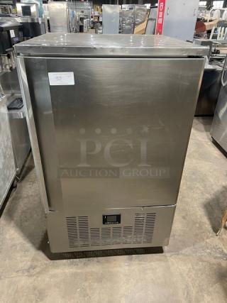 Evco Commercial Stainless Steel Solid Single Door Reach In Blast Chiller/Shock Freezer! With Built In Pan Holding Rack! Model: GN600BT! 110V! On Casters!