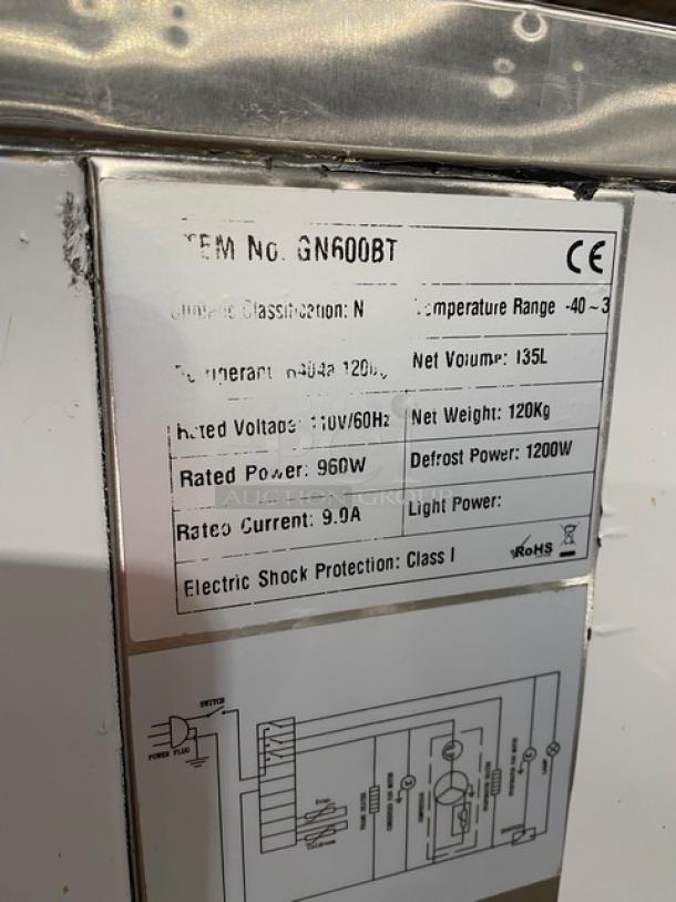 Evco Commercial Stainless Steel Solid Single Door Reach In Blast Chiller/Shock Freezer! With Built In Pan Holding Rack! Model: GN600BT! 110V! On Casters! - Image 5 of 10