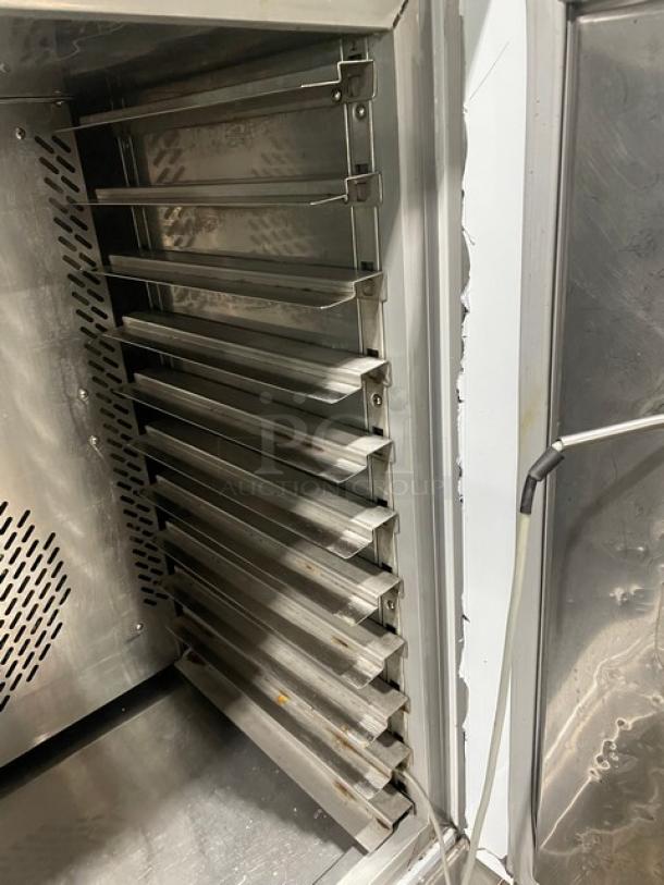 Evco Commercial Stainless Steel Solid Single Door Reach In Blast Chiller/Shock Freezer! With Built In Pan Holding Rack! Model: GN600BT! 110V! On Casters! - Image 7 of 10