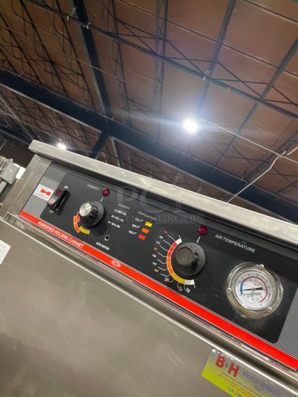 Carter-Hoffmann Commercial Stainless Steel Electric Powered Full Height Insulated Humidified Holding/Food Warming Cabinet! With Built-In Pan Holding Racks! Model: HWU14 SN: 385690-122004! 120V 1 Phase! On Casters! - Image 6 of 8