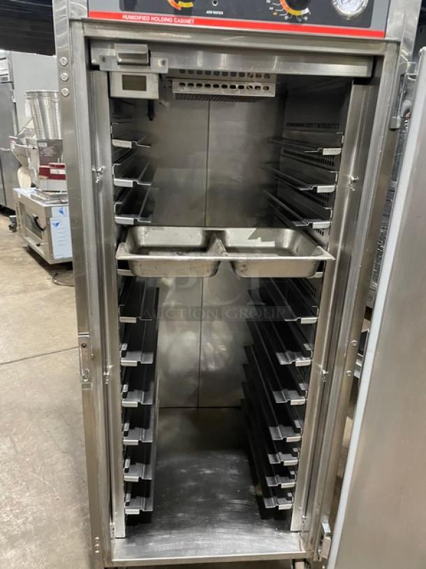 Carter-Hoffmann Commercial Stainless Steel Electric Powered Full Height Insulated Humidified Holding/Food Warming Cabinet! With Built-In Pan Holding Racks! Model: HWU14 SN: 385690-122004! 120V 1 Phase! On Casters! - Image 7 of 8