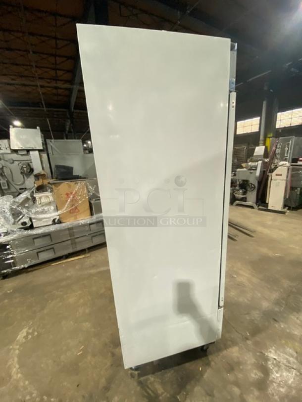 Turbo Air Frozen Food Style Commercial White Double Glass Swing Door Reach In Merchandiser Freezer! With Poly Coated Wire Racks! Model: TGF-49F SN: GF49205041! 110-120/220-240V! On Casters! - Image 4 of 9