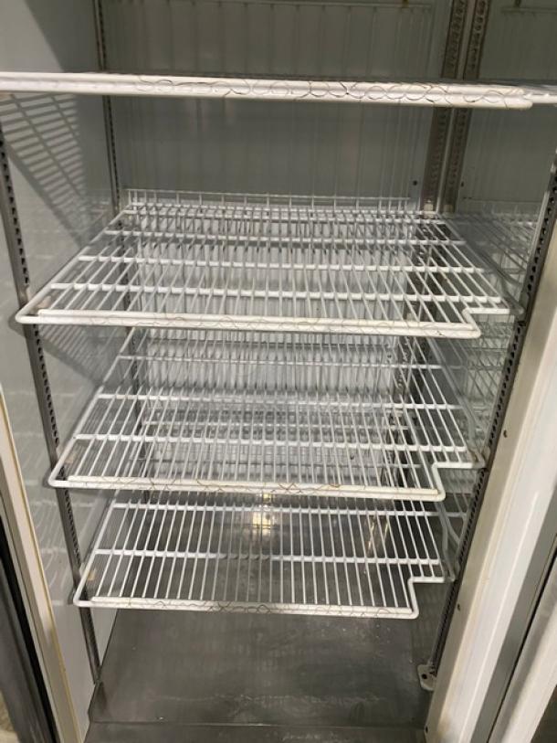 Turbo Air Frozen Food Style Commercial White Double Glass Swing Door Reach In Merchandiser Freezer! With Poly Coated Wire Racks! Model: TGF-49F SN: GF49205041! 110-120/220-240V! On Casters! - Image 7 of 9
