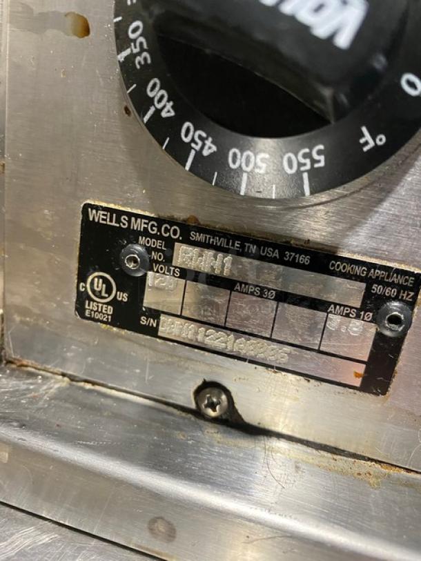 Wells Commercial Stainless Steel Electric Powered Narrow Countertop Single Warming Drawer! Model: RWN1 SN: DWN11221A0006! 120V! - Image 7 of 8