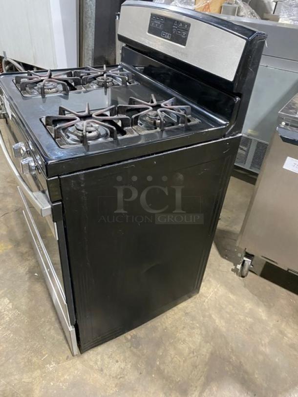 Amana Commercial Stainless Steel/Black Coated Natural Gas Powered 4 Burner Range/Oven Combo! With Wire Oven Racks! - Image 2 of 10