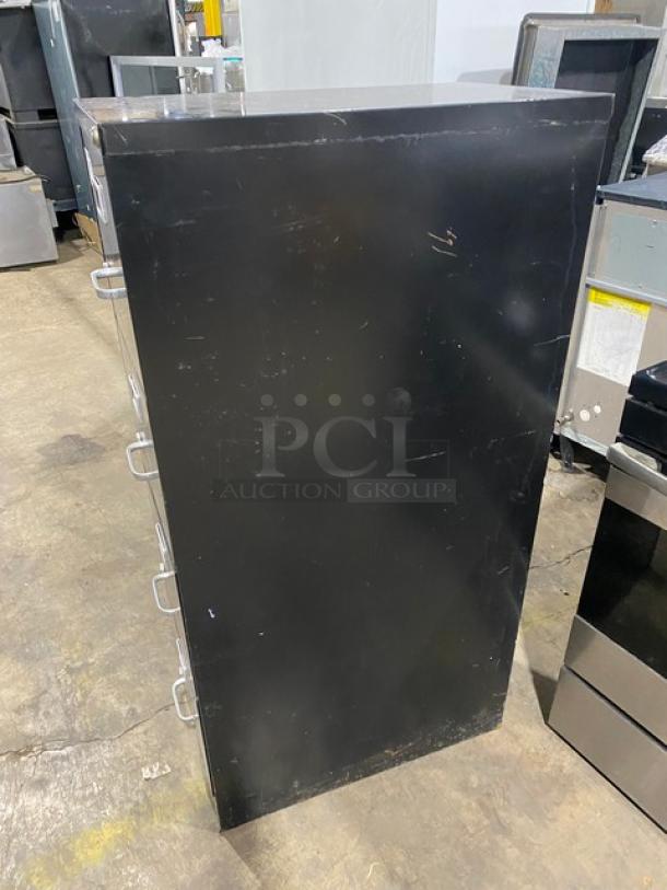 Staples Commercial Black Coated Free Standing 4-Drawer Filing Cabinet! With Retractable Pull-Out Drawers! - Image 2 of 5