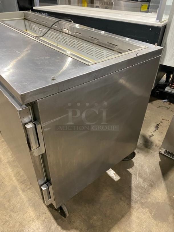Beverage-Air Commercial Stainless Steel 2 Door Refrigerated Mega Top Salad/Sandwich Prep Table! Model: SP60-16! 115V 1 Phase! On Casters! - Image 3 of 9