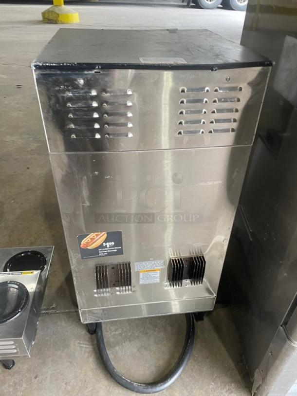 Bunn Soft Heat Series Commercial Stainless Steel Countertop Dual Coffee Brewer! With Hot Water Dispenser! With Smart Splashguard Funnels & Bunn Soft Heat Series Portable Servers! Model: DUAL SH DBC SN: DUAL157000! 120/208-240V 1 Phase! On Legs! - Image 4 of 8